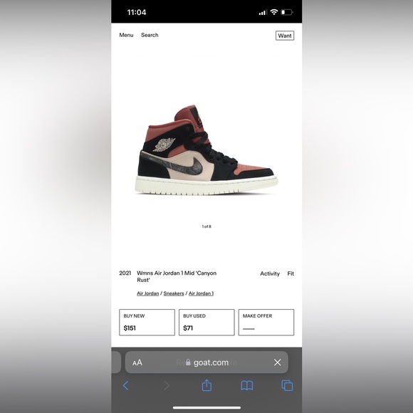 Air Jordan’s 1 Mid’ Canyon Rust - Picture 1 of 7